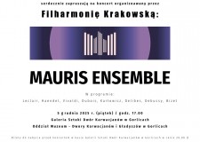 Przejdź do - Filharmonia Kakowska - Koncert Mauris Ensemble / Galeria Sztuki Dwór Karwacjanów w Gorlicach